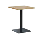 SQT 450 - 1 stůl hranlatý, deska 600x600 mm, síla 25 mm, trubková noha černá, javor horský